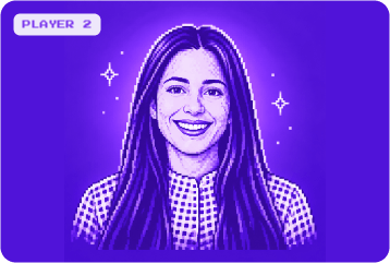 Pixel art portrait of Alegria Mora